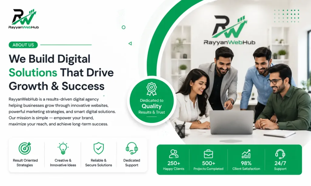 rayyanwebhub about us digital About Our Agency solutions banner,